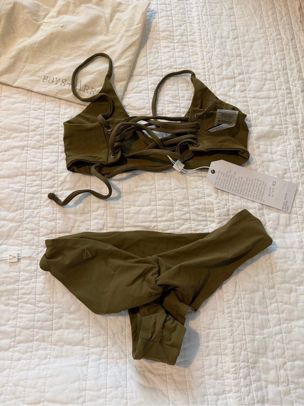 Boys + Arrows Olive Green Two-Piece Bikini Set - Picture 8 of 8